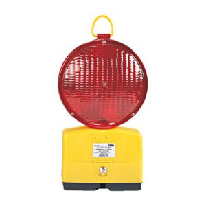 Brīdinājuma signāllukturis ar vietu 2 baterijām, sarkans (vienpusējs)