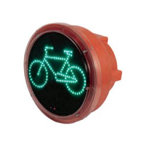 LED optika 300mm ar velosipēda simbolu moplēna ietvarā