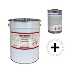 Vienkomponenta krāsa PROTECTA ar cietinātāju UR-50, sarkana, RAL 3001, paredzēta metāla virsmām, 20kg