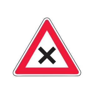 Metāla brīdinājuma zīme Nr.101/Vienādas nozīmes ceļu krustojums, 1200x1200mm, 2. atstarošanas klase