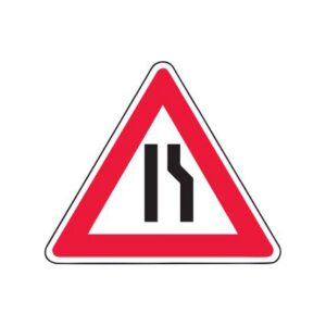 Brīdinājuma zīme Nr.108/Ceļa sašaurinājums, 1200x1200mm, 2. atstarošanas klase