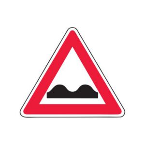 Brīdinājuma zīme Nr.112/Nelīdzens ceļš, 1200x1200mm, 2. atstarošanas klase