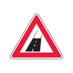 Brīdinājuma zīme Nr.114/Ceļa seguma maiņa, 1200x1200mm, 2. atstarošanas klase