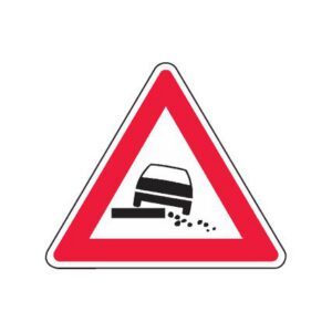 Brīdinājuma zīme Nr.119/Ceļš ar bīstamām nomalēm, 1200x1200mm, 2. atstarošanas klase