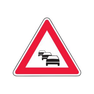 Brīdinājuma zīme Nr.143/Sastrēgumsi, 1200x1200mm, 2. atstarošanas klase