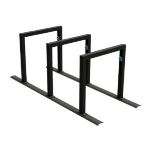 Velosipēdu statīvs 3 elektro-velosipēdiem bez slēdzamas uzlādes kastes (karsti cinkots un krāsots) [SCH]