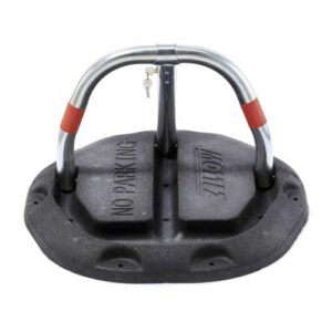 Stāvvietu barjera -Trīspunktu ar gumijas pamatni, ar iekšējo slēdzeni [MOT]