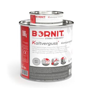 BORNIT® Kaltverguss auksta pielietojuma masa šuvju hermetizēšanai (2-komponentu), 10l, pelēka