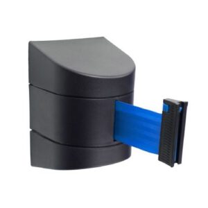 Izvelkama lenta (melns korpuss) ar stiprinājumu, 7.7m zila lenta [SOR]