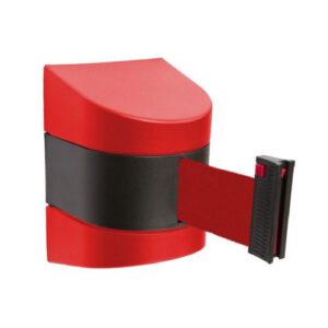 Izvelkama lenta (sarkanmelns korpuss) ar stiprinājumu, 7.7m sarkana lenta [SOR]