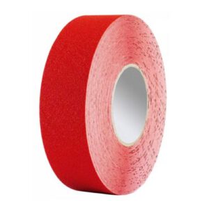 Pašlīmējoša grīdas marķēšanas lenta (vinila) ar pretslīdes materiālu, sarkana 50mm x 25m