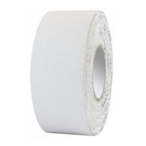 Pašlīmējoša grīdas marķēšanas lenta (vinila) ar pretslīdes materiālu, balta 75mm x 25m