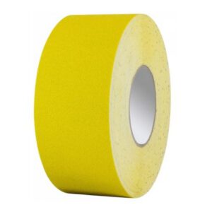 Pašlīmējoša grīdas marķēšanas lenta (vinila) ar pretslīdes materiālu, dzeltena 75mm x 25m