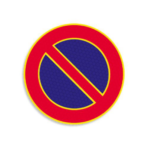 Finiera ceļa zīme Nr.327 Stāvēt aizliegts, d.600mm, 1. atstarošanas klase