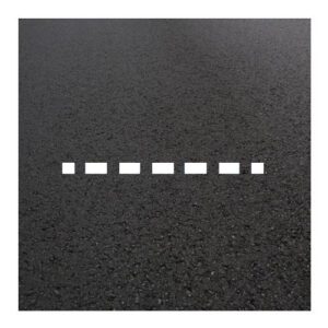 Termoplastikāta līnija - pārtraukta (karsējama), 150x1000mm, balta (RAL 9016)