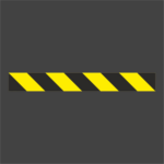 Termoplastikāta līnija (karsējama), 250x1000mm, dzeltena/melna (RAL 1023/RAL 9017)