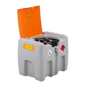 Mobilā dīzeļdegvielas uzpildes un uzglabāšanas tvertne DT MOBIL EASY, 210l ar 18V akumulatoru 4Ah un lādētāju (ar veramu vāku)