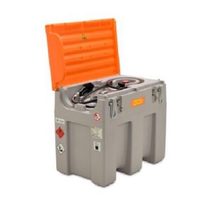 Mobilā dīzeļdegvielas uzpildes un uzglabāšanas tvertne DT MOBIL EASY (sertificēta), 600l ar 24V elektrisko sūkni (ar veramu vāku)