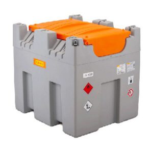 Mobilā dīzeļdegvielas uzpildes un uzglabāšanas tvertne CUBE MOBIL Basic (sertificēts), 980L  ar 230V Cematic elektrisko sūkni