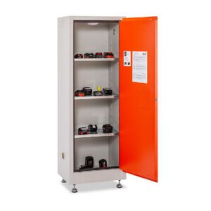 Akumulatoru drošības skapis FMplus L (4 plaukti), 600x460x1650mm [CE]