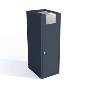 Metāla atkritumu tvertne (cinkota un krāsota RAL 7021), 40l [KRO]