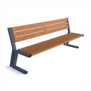 Tērauda soliņš ar atzveltni, 1920mm (cinkots/krāsots RAL tonī)