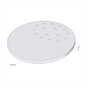 Nerūsējošā tērauda vāks ar atkritumu tvertnes atveri (d=460mm)