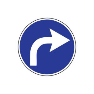 Rīkojuma zīme Nr.402/Braukt pa labi, d.900mm, 2. atstarošanas klase