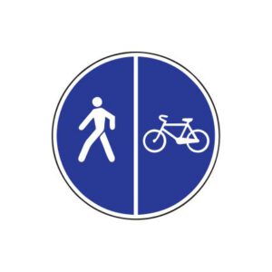 Rīkojuma zīme Nr.421/Gājēju un velosipēdu ceļš, d.900mm, 1. atstarošanas klase