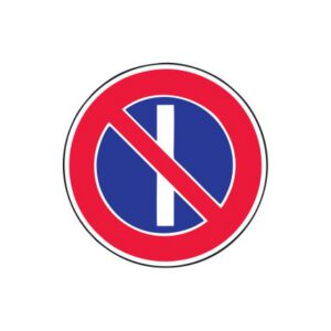 Aizlieguma zīme Nr.328/Nepāra datumos stāvēt aizliegts, d.900mm, 1. atstarošanas klase