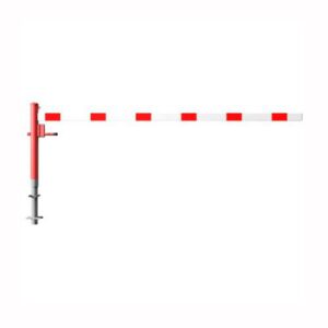 Horizontāli grozāma barjera (ar metāla trosi) bez atbalsta staba (ar trijstūrveida slēdzeni), 3500mm (betonējama) [SCH]