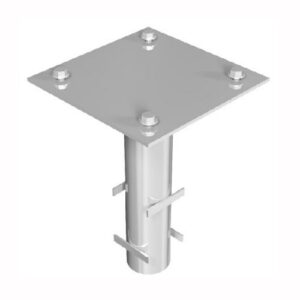 Metāla stiprinājums ievietošanai betonā (ar iekļautām M16 skrūvēm), 360x360x510mm (karsti cinkots) [SC]