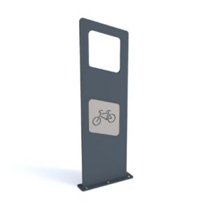 Velosipēdu statīvs FLOKY, 300x1000mm (cinkots, krāsots RAL 7021/9006) [KRO]