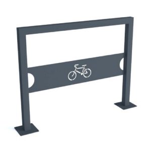 Velosipēdu statīvs U-BIKE (U-profila) ar lāzera izgrieztu logotipu vai simbolu (pēc pasūtījuma), 1000x800mm (cinkots) [KRO]