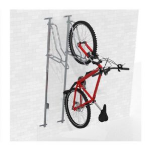 Velosipēdu statīvs WALL PREM 2 (stiprināms pie sienas), riepas platumam līdz 55mm (cinkots)[KRO]