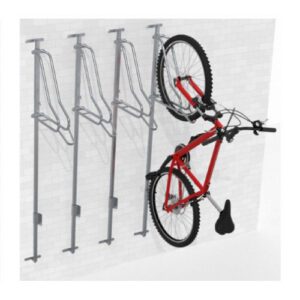 Velosipēdu statīvs WALL PREM 4 (stiprināms pie sienas), riepas platumam līdz 80mm (cinkots)[KRO]