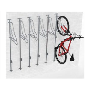 Velosipēdu statīvs WALL PREM 6 (stiprināms pie sienas), riepas platumam līdz 55mm (cinkots)[KRO]