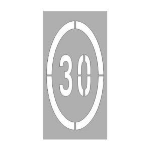 Trafarets (finiera, 6mm) ar ātruma ierobežojumu [30km/h], 1250x2500mm [H]