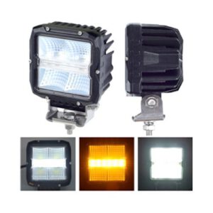 LED darba lukturis (balts)/brīdinājuma gaisma ar 3 režīmiem, uz skrūves, 4 LED (60W) [5 vadi]