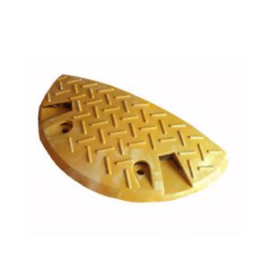 Ātruma slāpētāja (guļošā policista) nobeiguma elements, gumijas, dzeltens, 210x420x50mm