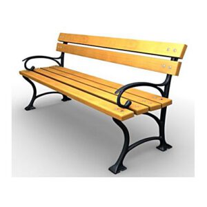 Čuguna soliņš ar atzveltni un elkoņa balstiem, 180cm