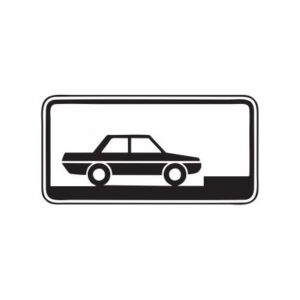 Papildzīme Nr.833/Transportlīdzekļa novietojuma veids stāvvietā, 700x350mm, 1. atstarošanas klase