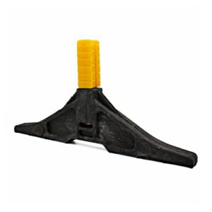 Standarta pēda PVC barjerai, melna ar dzeltenu augšdaļu [MEL]