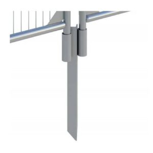 Zemē spraužams metāla enkurs ar caurulēm sānos - enkurpēda (mobilajiem žogiem), l= 600mm [SAL]