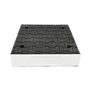 Drošības salas MINI vidējais elements 500x500x130mm, gumijas (ar atstarojošu malu), pelēks [GH]