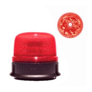 LED bākuguns uz magnēta un 3 skrūvēm (ar dimanta tipa kupolu), sarkana, R65 (24LED)