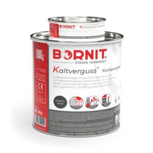 BORNIT® Kaltverguss auksta pielietojuma masa šuvju hermetizēšanai (2-komponentu), 10l, melna