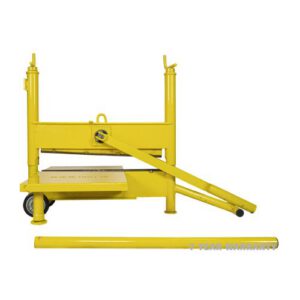 Giljotīna gariem blokiem vai plāksnēm uz 2 riteņiem un 2 atsperēm max. w=650mm (max. h=10-400mm) [ORI]