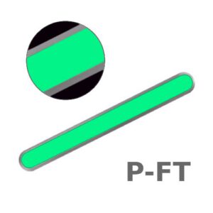 Taktila elements P-FT (taustes indikators), 280x40x2.7mm, garens (fotoluminiscējošs - tumsā spīd)