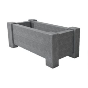 Pārstrādātas plastmasas puķu pods 1300x600x500mm, gaiši pelēks (137l) [HA]